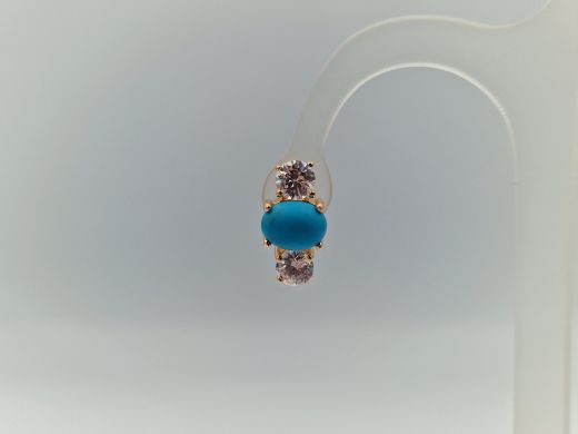 Zelta auskari ar cirkoniju, 5.02 g