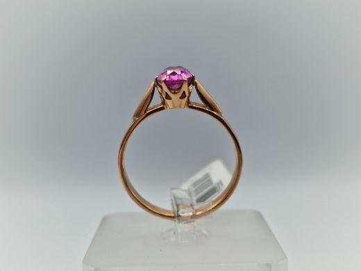 Zelta gredzens ar koraļļi, 3.05 g, izm. 19.5