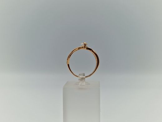 Zelta gredzens ar cirkoniju, 1.98 g, izm. 15.5