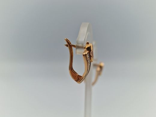 Zelta auskari ar cirkoniju, 2.81 g