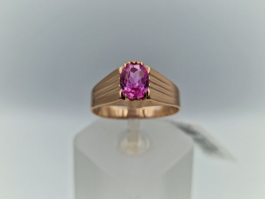 Zelta gredzens ar koraļļi, 3.88 g, izm. 20