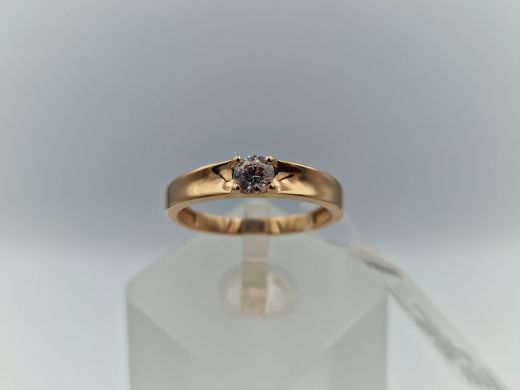 Zelta gredzens ar cirkoniju, 1.83 g, izm. 17