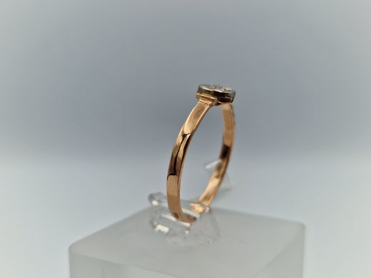 Zelta gredzens ar cirkoniju, 2.08 g, izm. 20