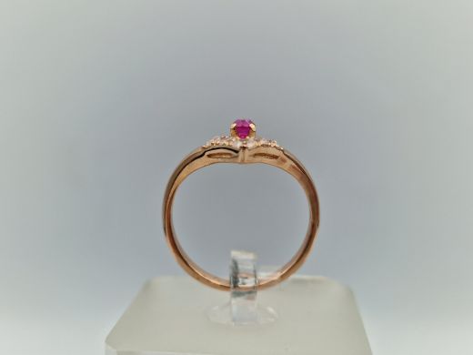 Zelta gredzens ar cirkoniju, 2.52 g, izm. 17.5