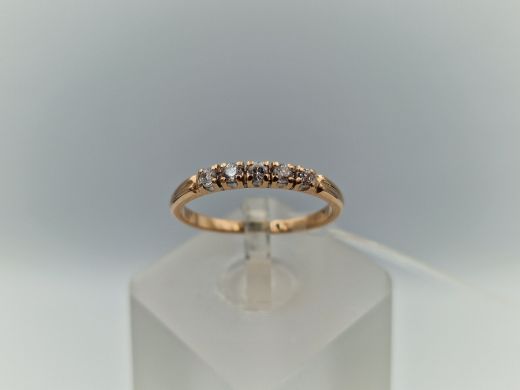 Zelta gredzens ar cirkoniju, 1.44 g, izm. 16.5