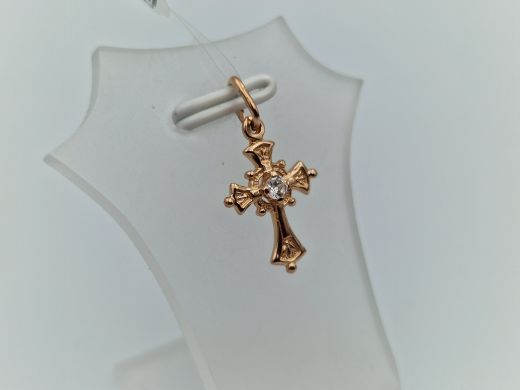 Золотой кулон с цирконом, 0.77 г
