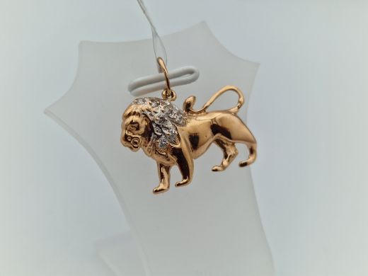 Золотой кулон с цирконом, 2 г