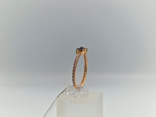 Zelta gredzens ar cirkoniju, 1.51 g, izm. 18