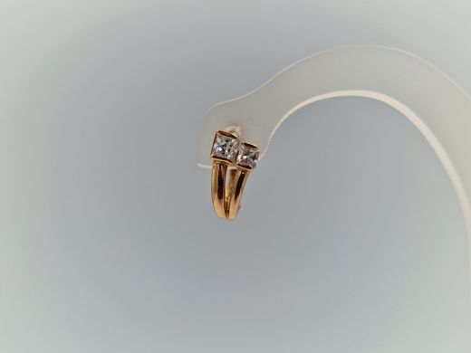 Zelta auskari ar cirkoniju, 1.73 g