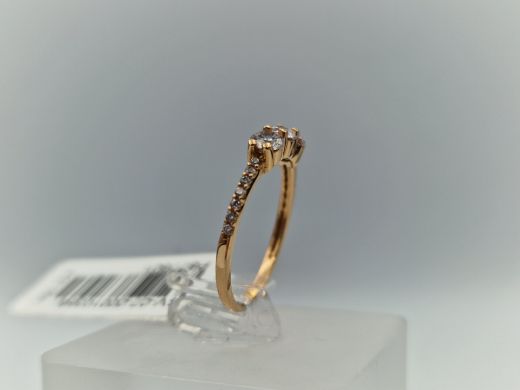 Zelta gredzens ar cirkoniju, 1.58 g, izm. 16