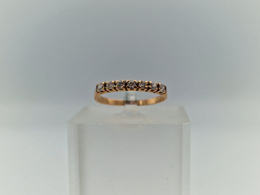 Zelta gredzens ar cirkoniju, 1.34 g, izm. 17.2