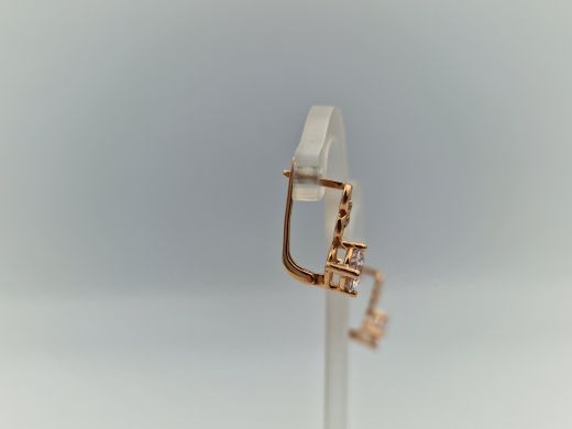 Zelta auskari ar cirkoniju, 1.66 g