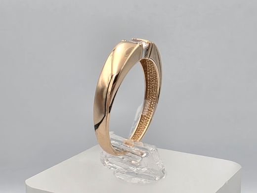 Gold ring with zircon, 2.14 g, size 17