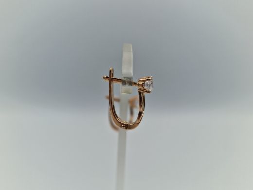 Zelta auskari ar cirkoniju, 2.04 g