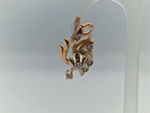 Zelta auskari ar cirkoniju, 9.51 g