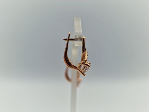 Zelta auskari ar cirkoniju, 1.24 g