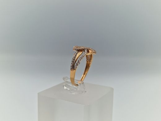 Zelta gredzens ar cirkoniju, 1.89 g