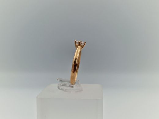 Zelta gredzens ar cirkoniju, 1.51 g, izm. 16.5