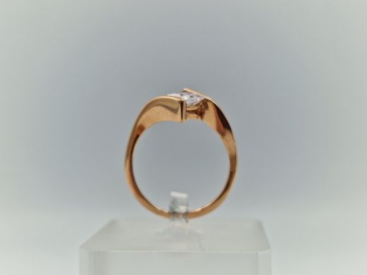 Zelta gredzens ar cirkoniju, 2.29 g, izm. 17.5