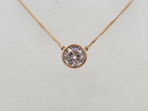 Zelta kaklarota ar cirkoniju, 2.82 g, izm. 45