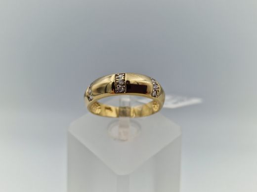 Zelta gredzens ar cirkoniju, 2.76 g, izm. 17.5