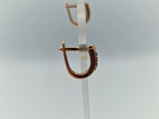 Zelta auskari ar briljantu, 3.14 g