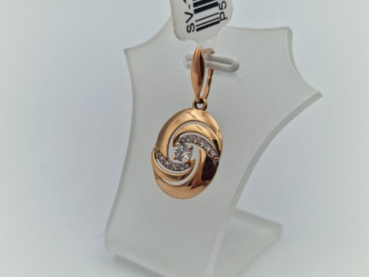 Zelta kulons ar cirkoniju, 1.21 g