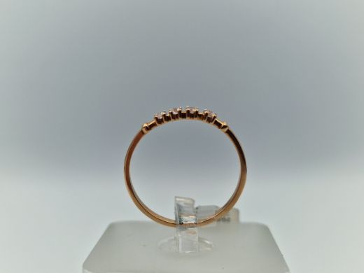 Zelta gredzens ar cirkoniju, 1.2 g, izm. 18