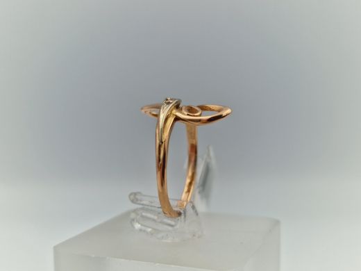 Zelta gredzens ar cirkoniju, 2.12 g, izm. 16