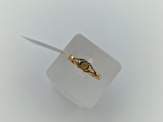 Zelta gredzens ar briljantu, 2.28 g, izm. 17