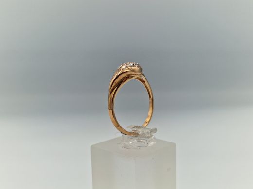 Zelta gredzens ar cirkoniju, 2.58 g, izm. 18