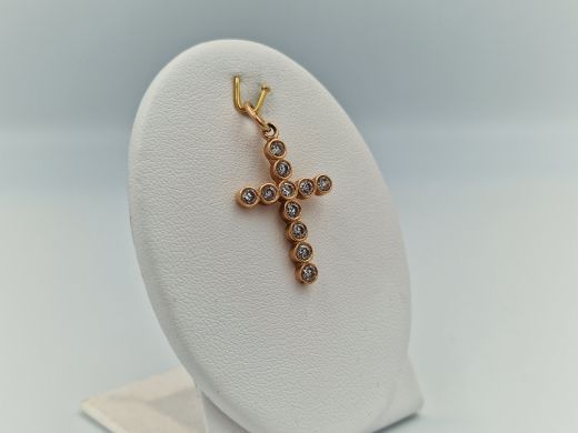 Zelta kulons ar cirkoniju, 2.44 g