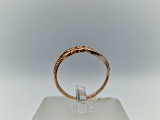 Zelta gredzens ar cirkoniju, 1.74 g, izm. 17