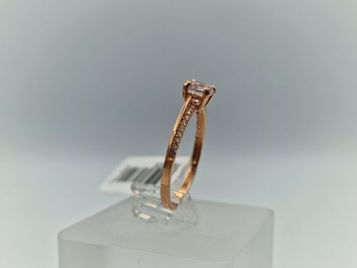 Zelta gredzens ar cirkoniju, 1.65 g, izm. 17.5