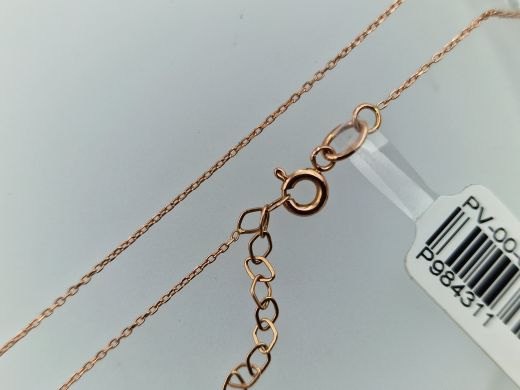 Zelta ķēdīte ar cirkoniju, 1.39 g, izm. 45