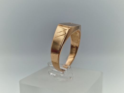 Zelta gredzens ar cirkoniju, 3.99 g, izm. 18.5