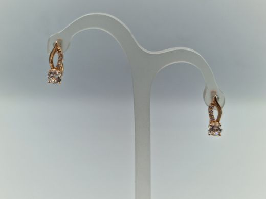 Zelta auskari ar cirkoniju, 1.26 g