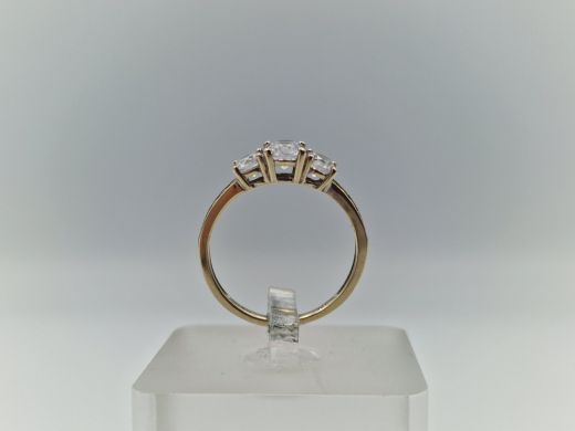 Zelta gredzens ar cirkoniju, 1.77 g, izm. 17