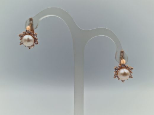 Zelta auskari ar cirkoniju, 2.47 g