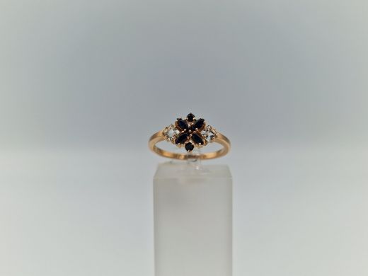 Zelta gredzens ar cirkoniju, 2.77 g, izm. 18