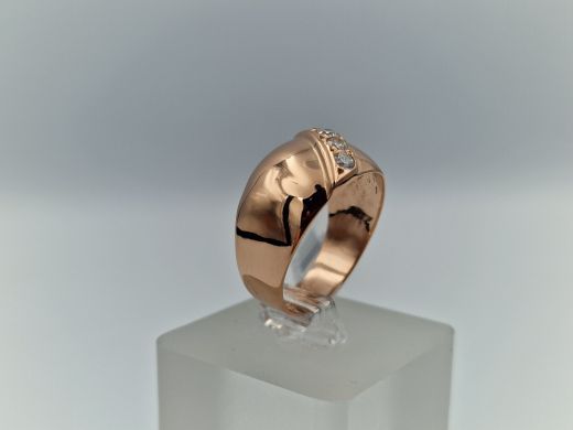 Zelta gredzens ar cirkoniju, 5.04 g, izm. 19.5