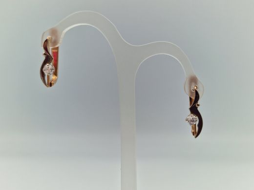 Zelta auskari ar cirkoniju, 2.45 g