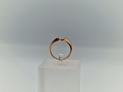 Zelta gredzens ar cirkoniju, 1.94 g, izm. 15