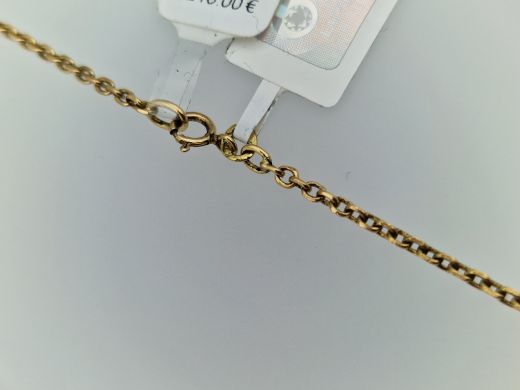 Gold necklace with diamond, 6.76 g, size 41