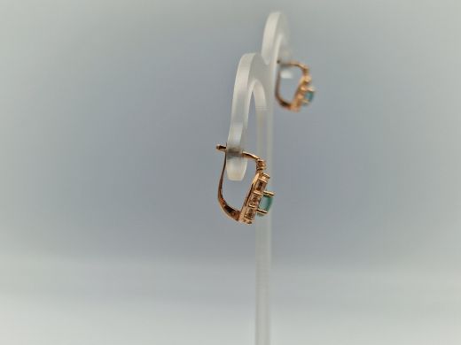 Zelta auskari ar cirkoniju, 2.88 g