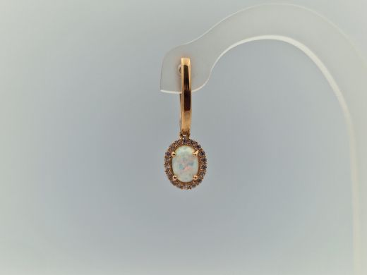 Золотые серьги с цирконом, 3 г