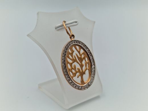 Zelta kulons ar cirkoniju, 2.36 g