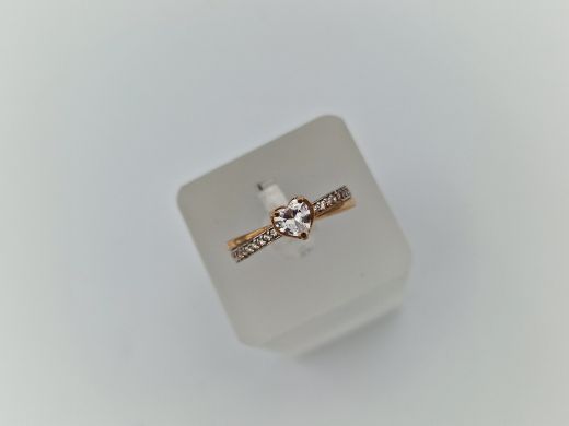 Zelta gredzens ar cirkoniju, 2.21 g