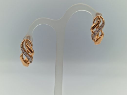 Zelta auskari ar cirkoniju, 4.71 g