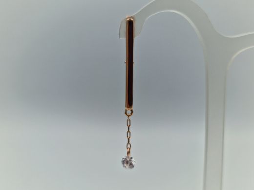 Zelta auskari ar cirkoniju, 2.61 g